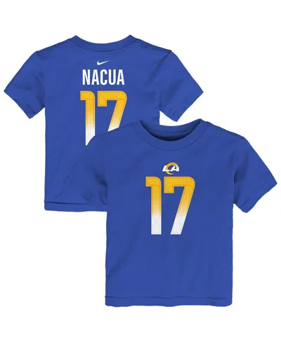 Nike Babies' Toddler Puka Nacua Royal Los Angeles Rams Player Name Number T-shirt