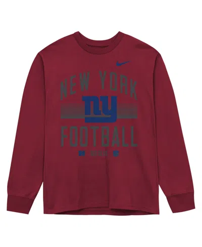 Nike Babies' Toddler Red New York Giants Essential Long Sleeve T-shirt In Brown