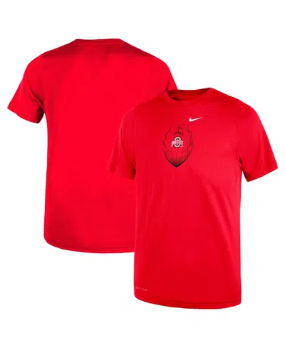 Nike Babies' Toddler Scarlet Ohio State Buckeyes Legend Football Performance T-shirt