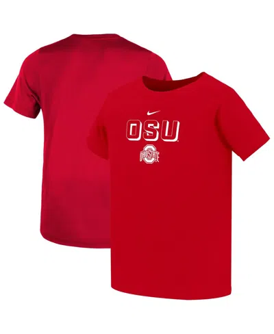 Nike Kids' Toddler Scarlet Ohio State Buckeyes Legend Performance T-shirt In Red