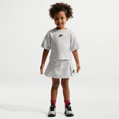 Nike Babies' Toddler Tech Fleece 2-piece Skirt Set In Gray