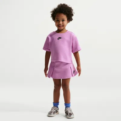 Nike Babies' Toddler Tech Fleece 2-piece Skirt Set In Purple