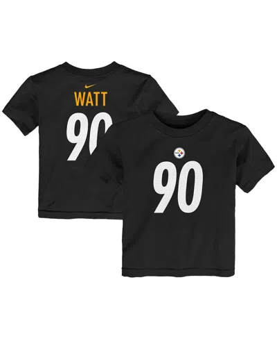 Nike Toddler T.j. Watt Black Pittsburgh Steelers Player Name Number T-shirt