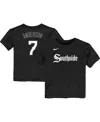 Nike Preschool Boys And Girls  Tim Anderson Black Chicago White Sox City Connect Name And Number T-sh In Black