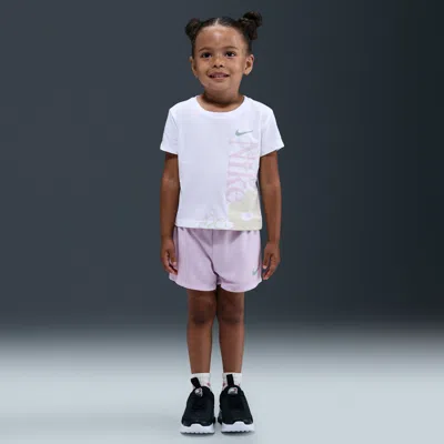 Nike Babies' Toddler Wild Flower T-shirt And Mesh Shorts Set In Multi