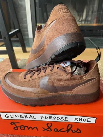 Pre-owned Nike Tom Sachs General Purpose Shoe Brown Size 13w/11.5m