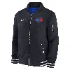 Nike Toronto Blue Jays Authentic Collection City Connect  Men's Mlb Full-zip Bomber Jacket In Black