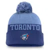 Nike Toronto Blue Jays Rewind Peak  Men's Mlb Cuffed Pom Beanie In Blue