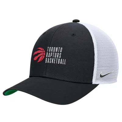 Nike Toronto Raptors 2024/25 Rise Icon Edition  Unisex Nba Trucker Cap In Black
