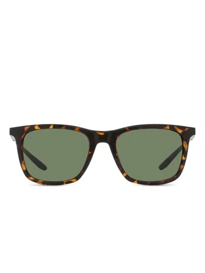 Nike Tortoiseshell Square Sunglasses In Green