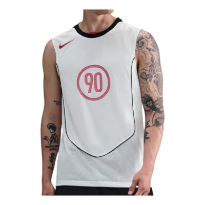 Nike Total 90 Dri-fit Sleeveless Soccer Top 'sail Black' In White