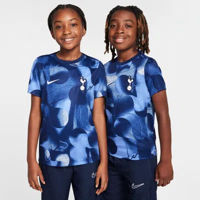 Nike Tottenham Hotspur Academy Pro Big Kids'  Dri-fit Soccer Pre-match Short-sleeve Top In Blue