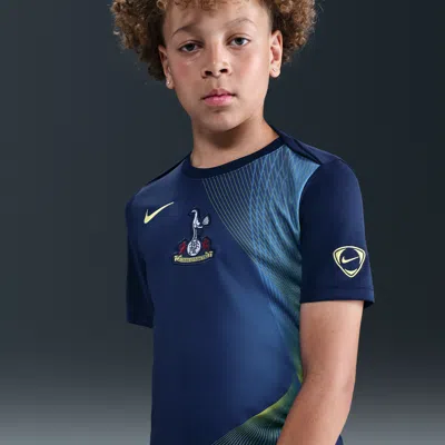 Nike Tottenham Hotspur Academy Pro Third Big Kids'  Dri-fit Total 90 Soccer Pre-match Top In Blue