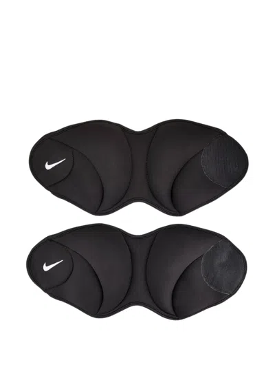 Nike Touch-strap Embroidered-logo Ankle Weights (set Of Two) In Black