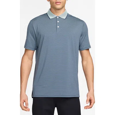 Nike Tour Dri-fit Stripe Golf Polo In Blue