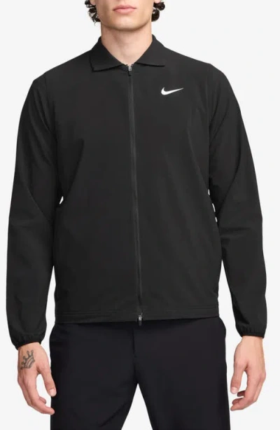 Nike Tour Water Repellent Full Zip Golf Jacket In Black