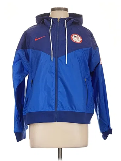 Pre-owned Nike Track Jacket In Blue