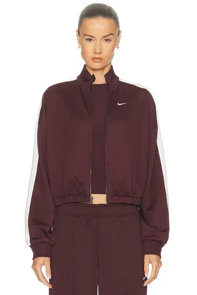 Nike Track Jacket In Burgundy