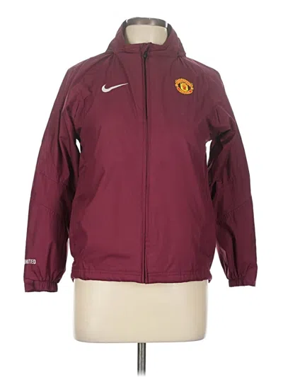 Pre-owned Nike Track Jacket In Burgundy