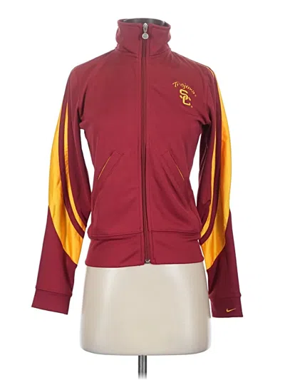 Pre-owned Nike Track Jacket In Burgundy
