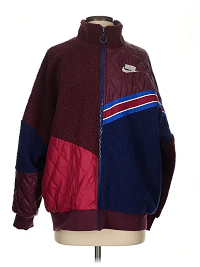 Pre-owned Nike Track Jacket In Burgundy