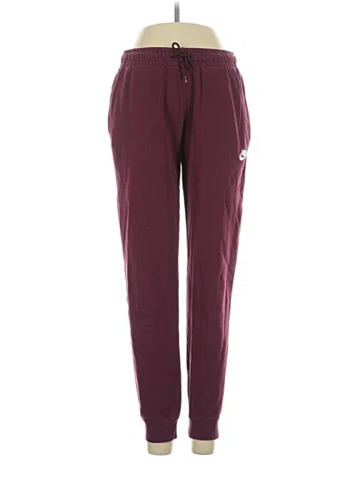 Pre-owned Nike Track Pants In Burgundy