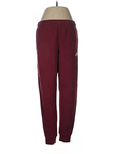Pre-owned Nike Track Pants In Burgundy