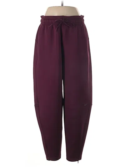 Pre-owned Nike Track Pants In Burgundy