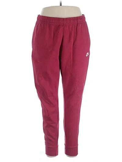Pre-owned Nike Track Pants In Burgundy