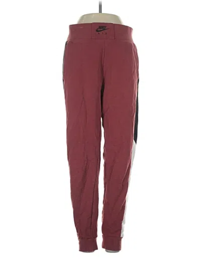 Pre-owned Nike Track Pants In Burgundy
