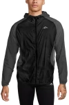 Nike Trail Aireez Water Repellent Hooded Running Jacket In Black/anthracite/anthracite