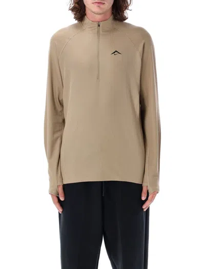 Nike Trail Midlayer Half Zip In Kaki