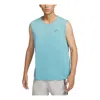 Nike Trail Solar Chase Dri-fit Running Tank Asia Sizing 'denim Teal' In Blue