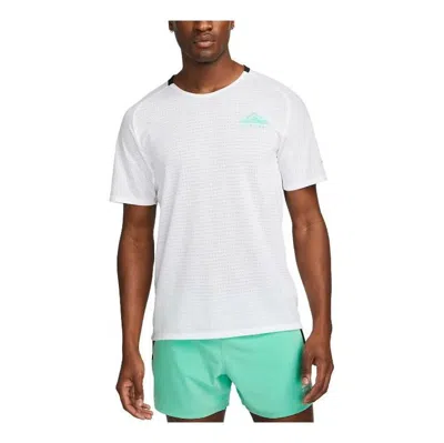 Nike Trail Solar Chase Dri-fit Short-sleeve Running Top 'white'