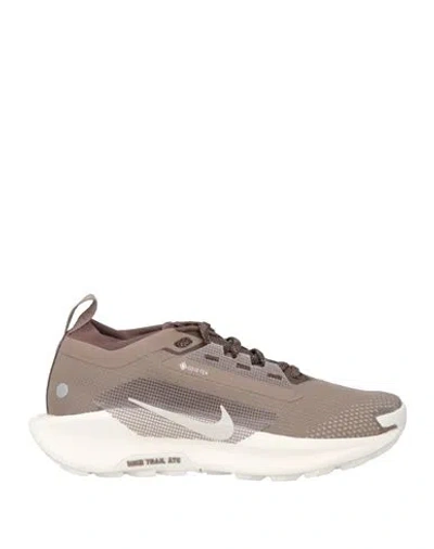 Nike Trail Woman Sneakers Taupe Size 8 Textile Fibers In Brown