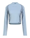 Nike Trail Woman Top Sky Blue Size L Polyester, Elastane In Blue