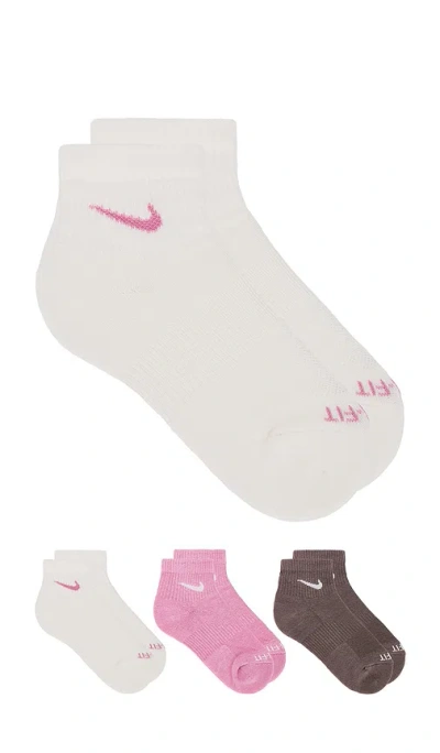 Nike Training 3 Pack Ankle Socks In Multi Color