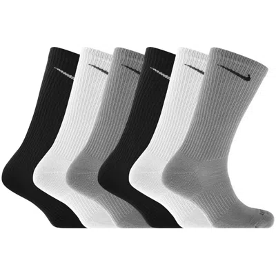 Nike Mens  6 Pack Everyday Plus Cushioned Socks In Grey/black