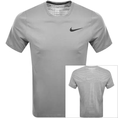 Nike Training Dri Fit Burnout Logo T Shirt Grey In Gray