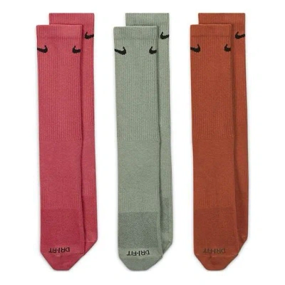 Nike Training Sports Socks Couple Style 3 Pairs Multicolor In Gray