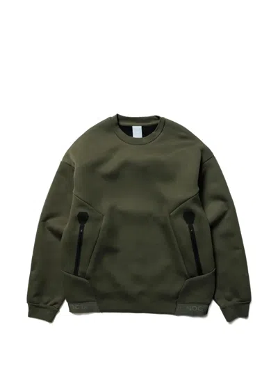 Nike Trapeziud-cut Crew-neck Sweatshirt In Green