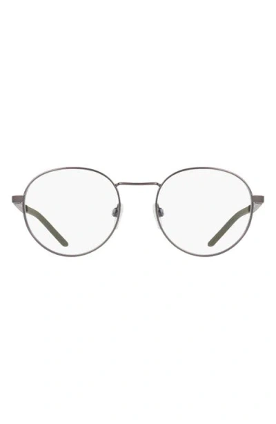 Nike Traveler Drift 51mm Round Blue Light Blocking Reading Glasses In Gray