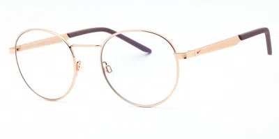 Nike Traveler Drift Bl Ib3678x 666 Blu-light Block Occhiali Da Vista Per Uomo (solo Montatura) In Gold