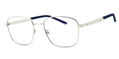 Nike Traveler Flow Bl Ib3677x 031 Blu-light Block Occhiali Da Vista Per Uomo (solo Montatura) In Silver