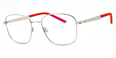 Nike Traveler Flow Bl Ib3677x 054 Blu-light Block Occhiali Da Vista Per Uomo (solo Montatura) In Silver
