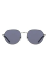 Nike Traveler Trend 52mm Round Sunglasses In Silver
