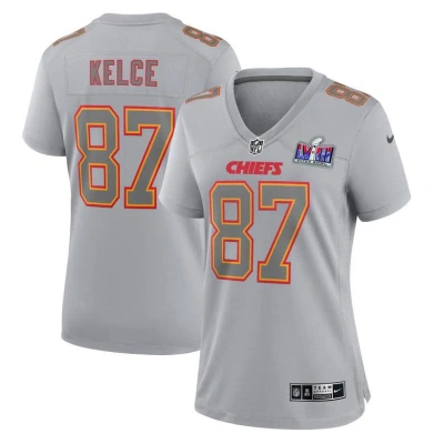 Nike Travis Kelce Kansas City Chiefs Super Bowl Lviii  Women's Nfl Atmosphere Game Jersey In Grey