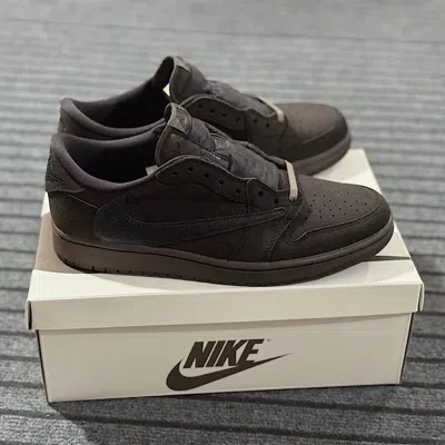 Pre-owned Nike Travis Scott Fragment X Fragment Design X Air Jorden Aj1 Low Og Sp Free Shippmen In Brown