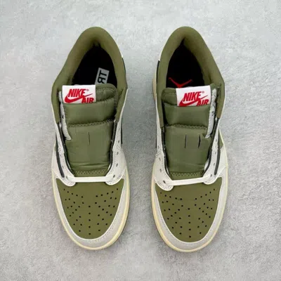 Pre-owned Nike Travis Scott Fragment X Fragment Design X Air Jorden Aj1 Low Og Sp In Green