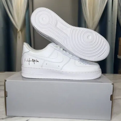 Pre-owned Nike Travis Scott Low Utopia Air Force 1 ‘07 / Cactus Jack Size 9.5 In White